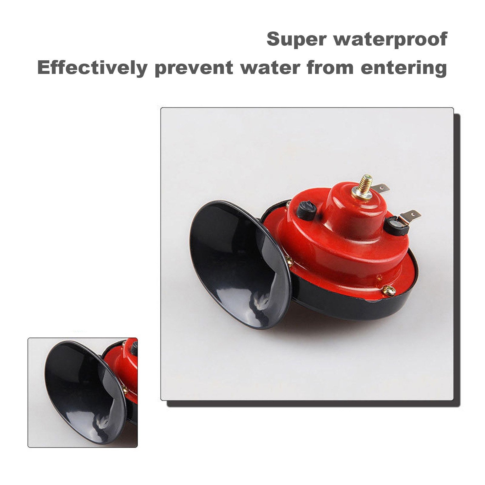 2 Pcs Car Horn Universal 12v Loud Dual-tone Snail Electric 105db for Truck Motorcycle