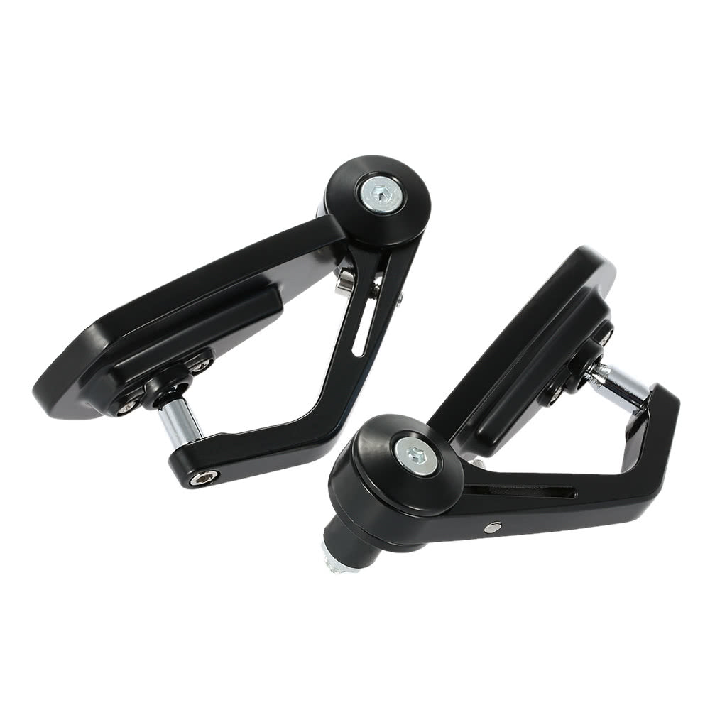 Pair of Motorcycle End Bar Rearview Mirror Universal 7/8" Handle 360°Swivel & Angle Adjustable