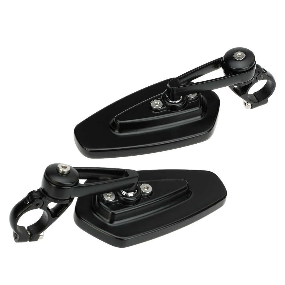 Pair of Motorcycle Universal 7/8" Handle Bar End Rearview Mirror CNC Aluminum 360° Rotation