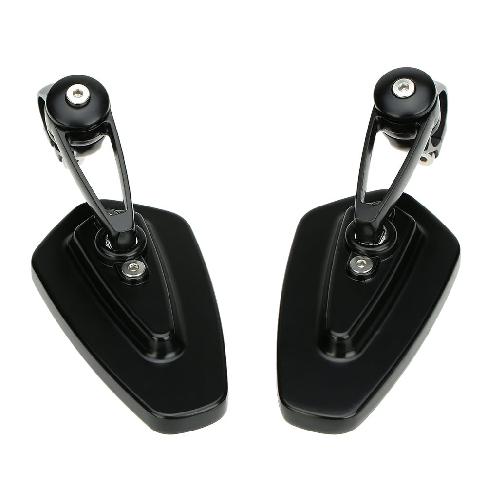 Pair of Motorcycle Universal 7/8" Handle Bar End Rearview Mirror CNC Aluminum 360° Rotation