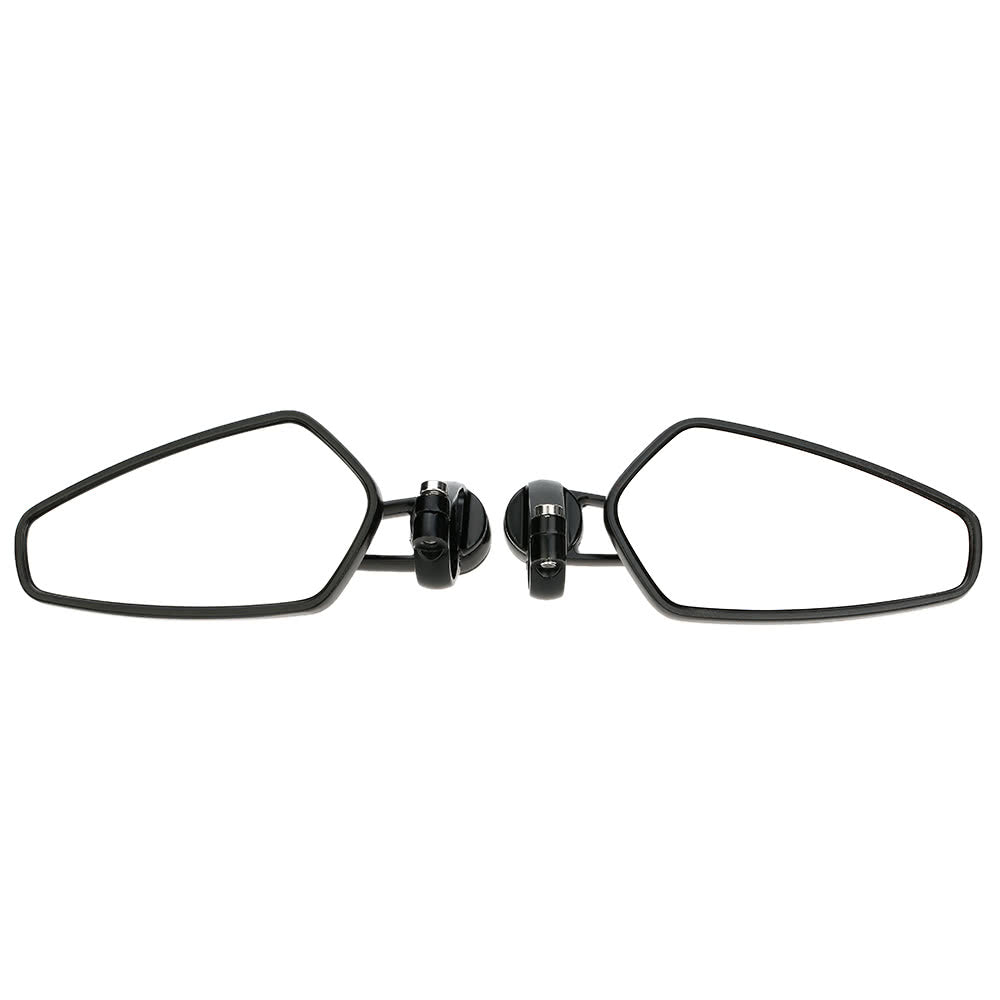 Pair of Motorcycle Universal 7/8" Handle Bar End Rearview Mirror CNC Aluminum 360° Rotation