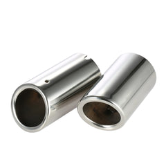 Pair of Car Stainless Steel Exhaust Tail Pipes Muffler Tips for VW Golf Tiguan Passat Touran BMW 325i 328i
