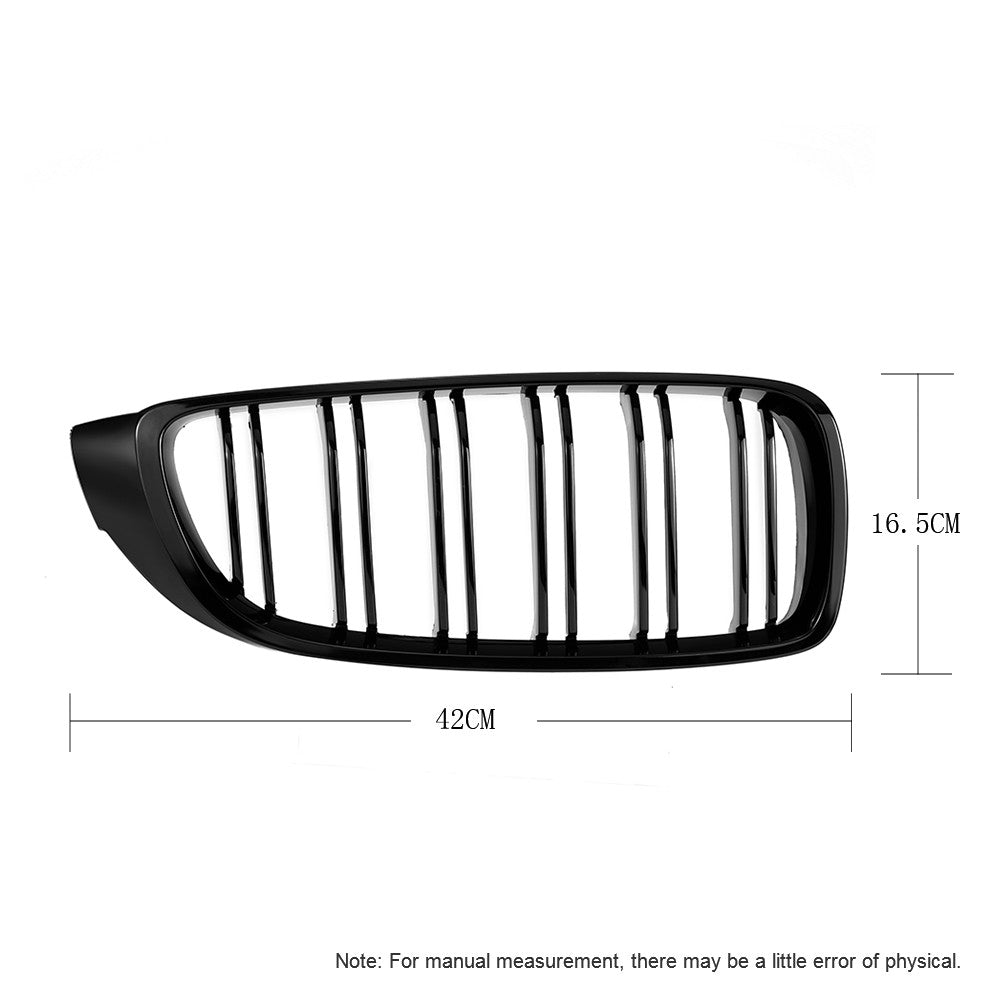 Gloss Black Front Kidney Grille Double Slat M4 Sport Style Grill for BMW F32 F33 F36 F82 Cabriolet Coupe