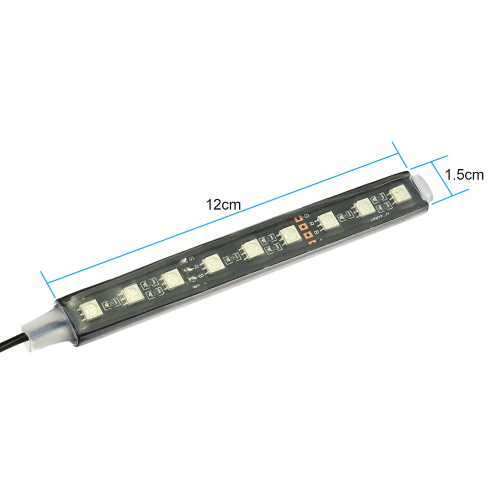 4 in 1 Wireless Remote Control Interior Atmosphere Light Bar Car Floor Dash LED Decoration Lamp Kit 12V