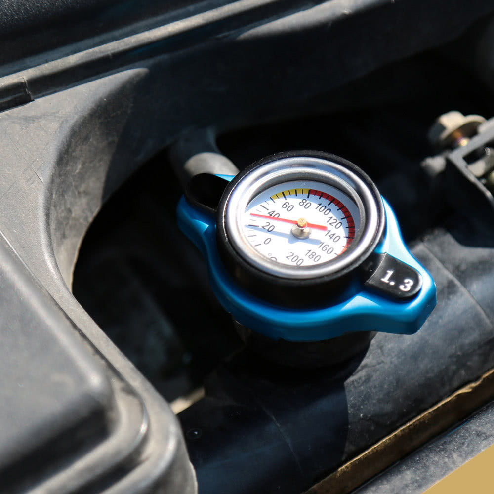 Universal Thermo Thermostatic Radiator Cap Cover with Water Temperature Gauge