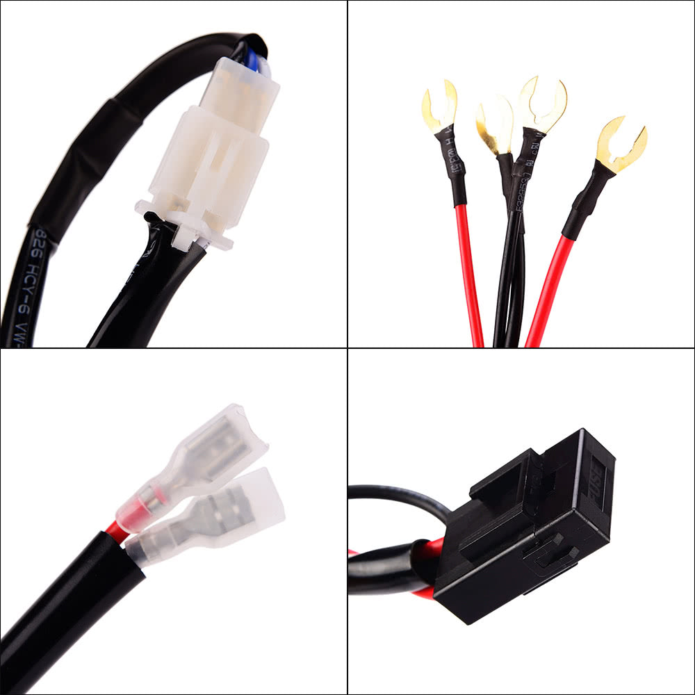 LED Light Bar Rocker On/Off Switch with Relay Wiring Harness Kit 12V 40A for Jeep RV Boat Trailer