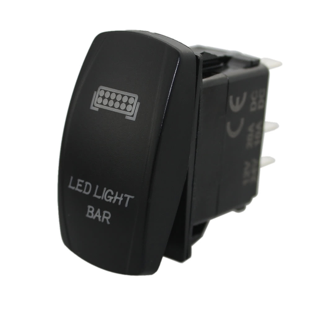 LED Light Bar Rocker On/Off Switch with Relay Wiring Harness Kit 12V 40A for Jeep RV Boat Trailer