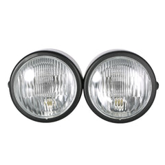 12V 35W 4-inch Motorcycle Chrome-plated Twin Headlight Front Lamp for Harley
