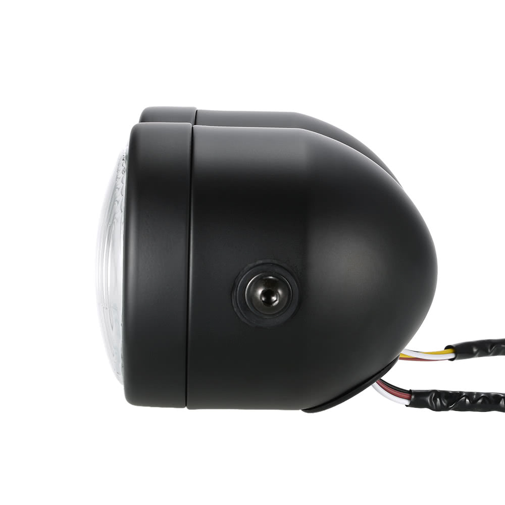 12V 35W 4-inch Motorcycle Chrome-plated Twin Headlight Front Lamp for Harley
