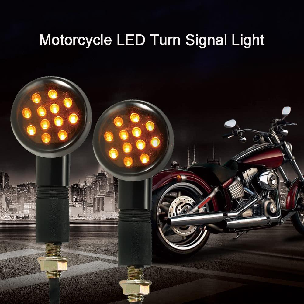 Motorcycle LED Turn Signal Light Universal for Harley Cafe Racer Pack 2