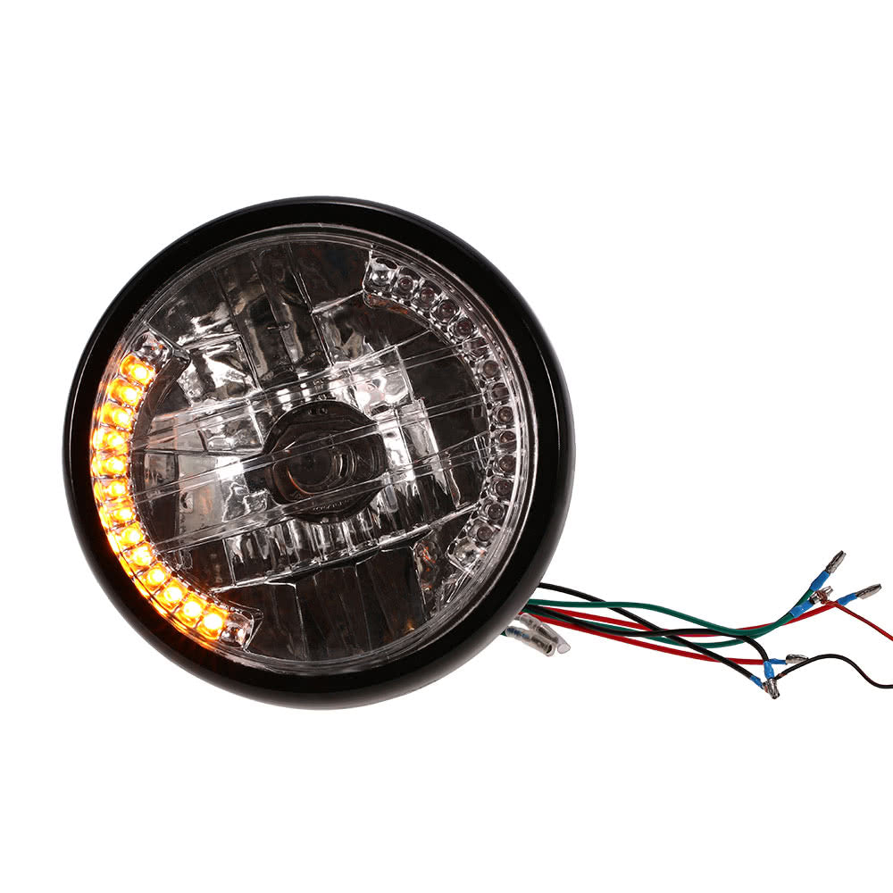 7" Motorcycle Headlight Round LED Turn Signal Indicators