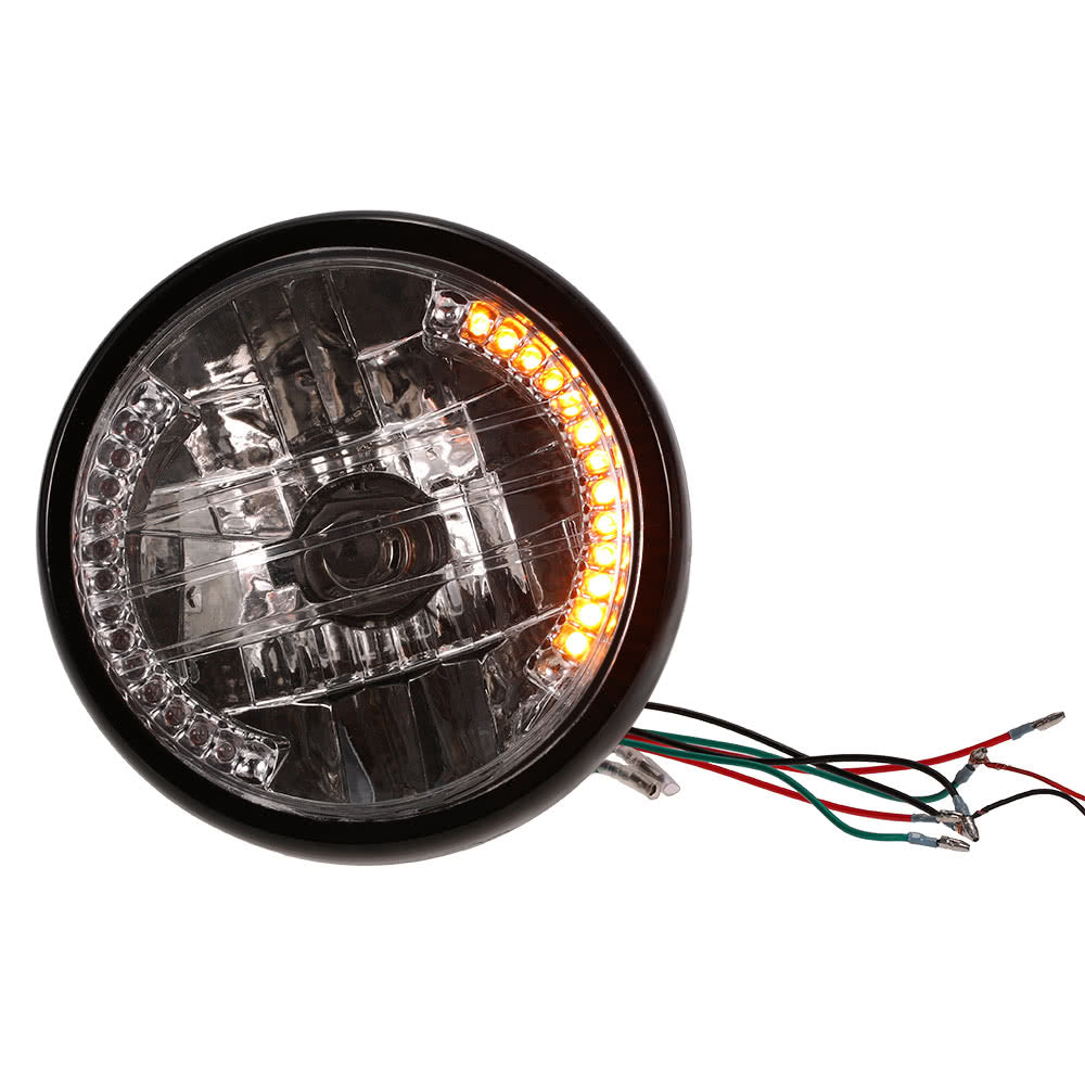 7" Motorcycle Headlight Round LED Turn Signal Indicators