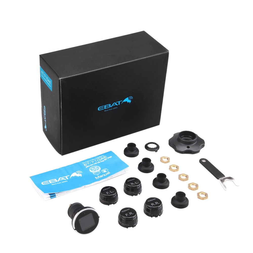 4-sensor Wireless TPMS LCD Tire Pressure Monitor System
