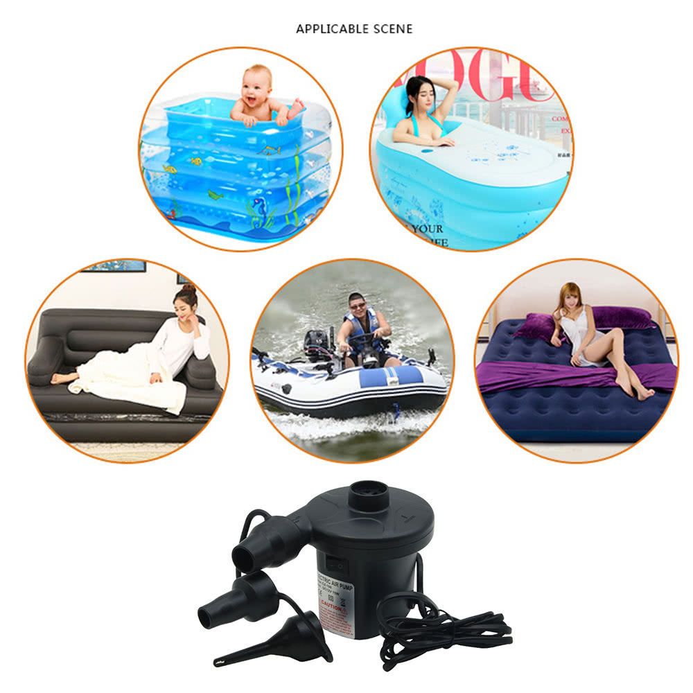 Portable Air Pump 12V Electric Multifunctional for Inflatables Mattress Raft Bed