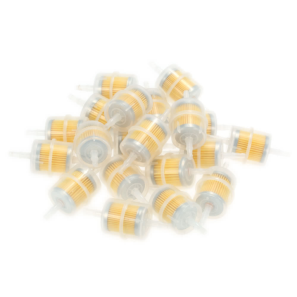 20pcs Universal Petrol Inline Fuel Filter Large Car Part Fits 6mm 8mm Pipes