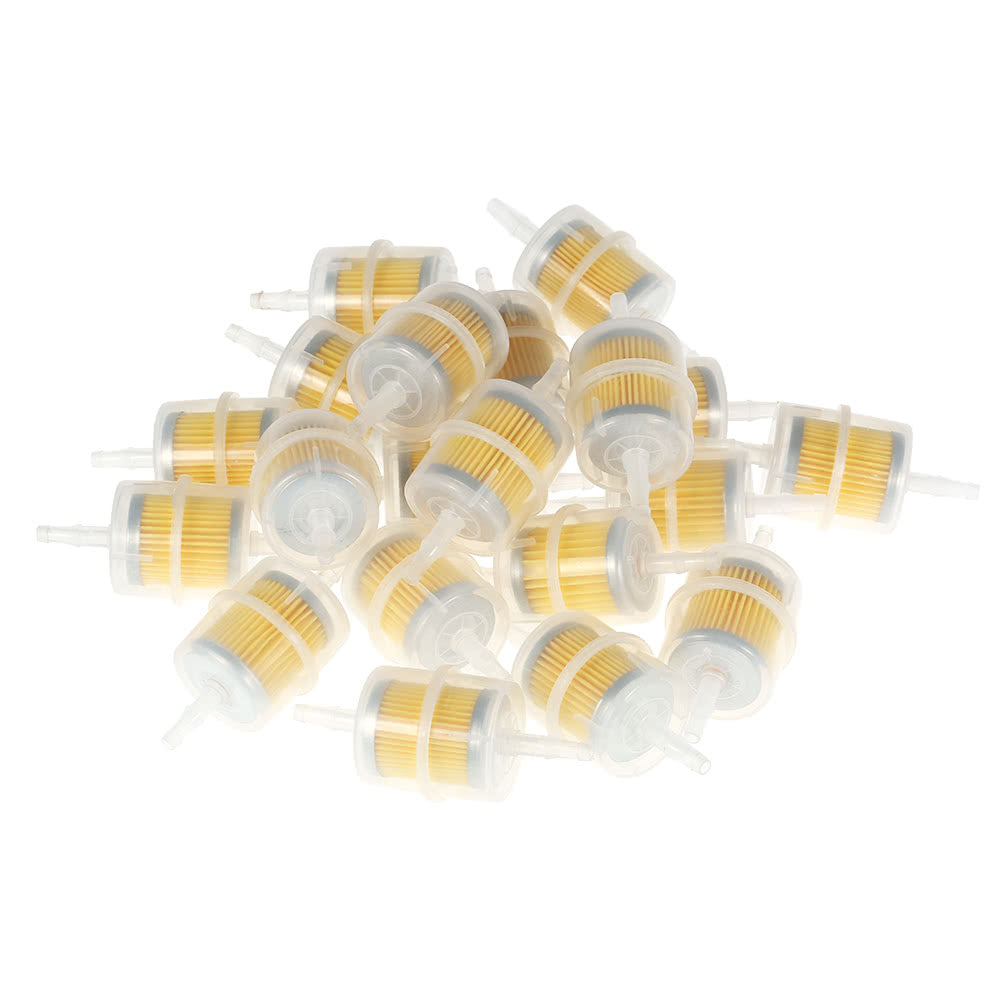 20pcs Universal Petrol Inline Fuel Filter Large Car Part Fits 6mm 8mm Pipes