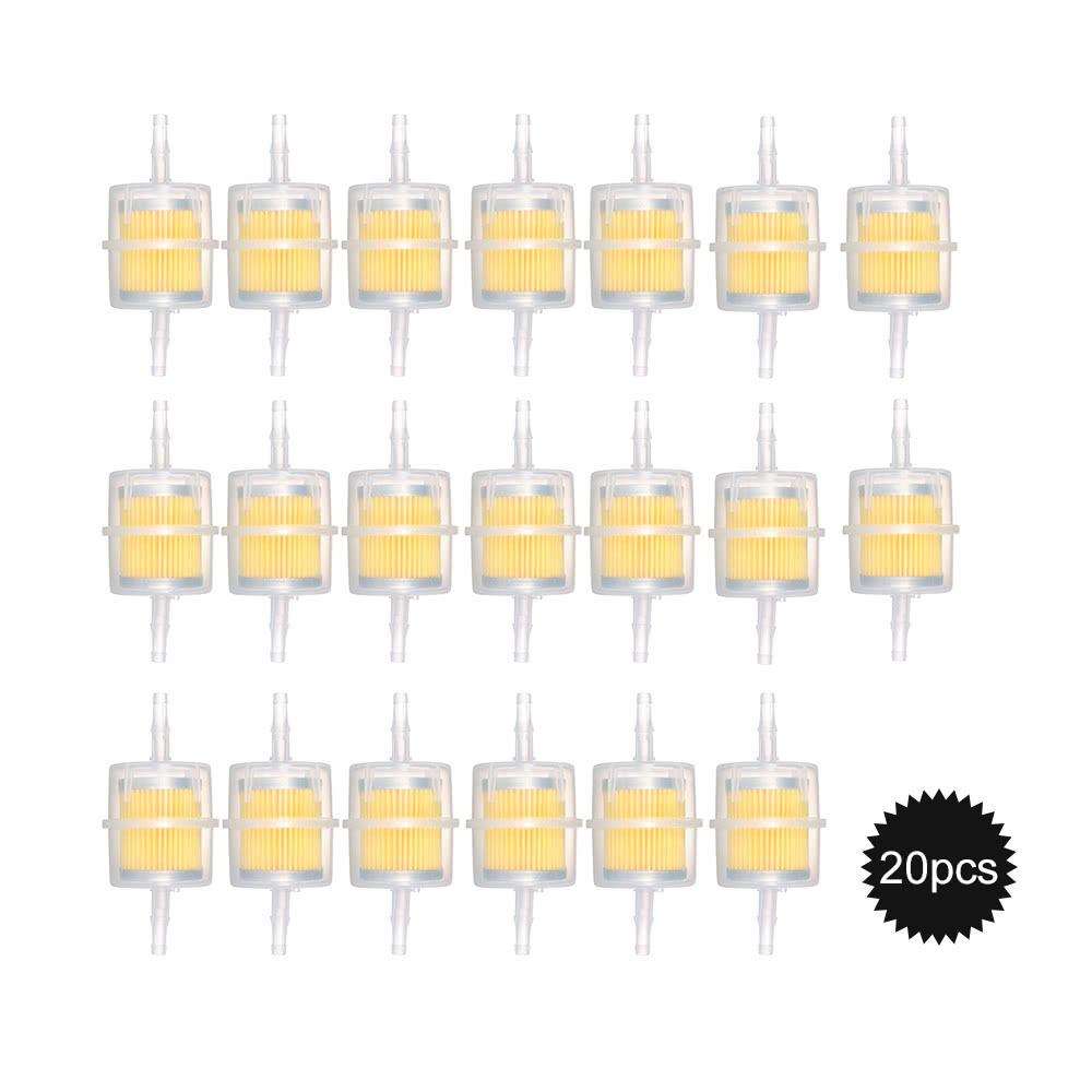 20pcs Universal Petrol Inline Fuel Filter Large Car Part Fits 6mm 8mm Pipes