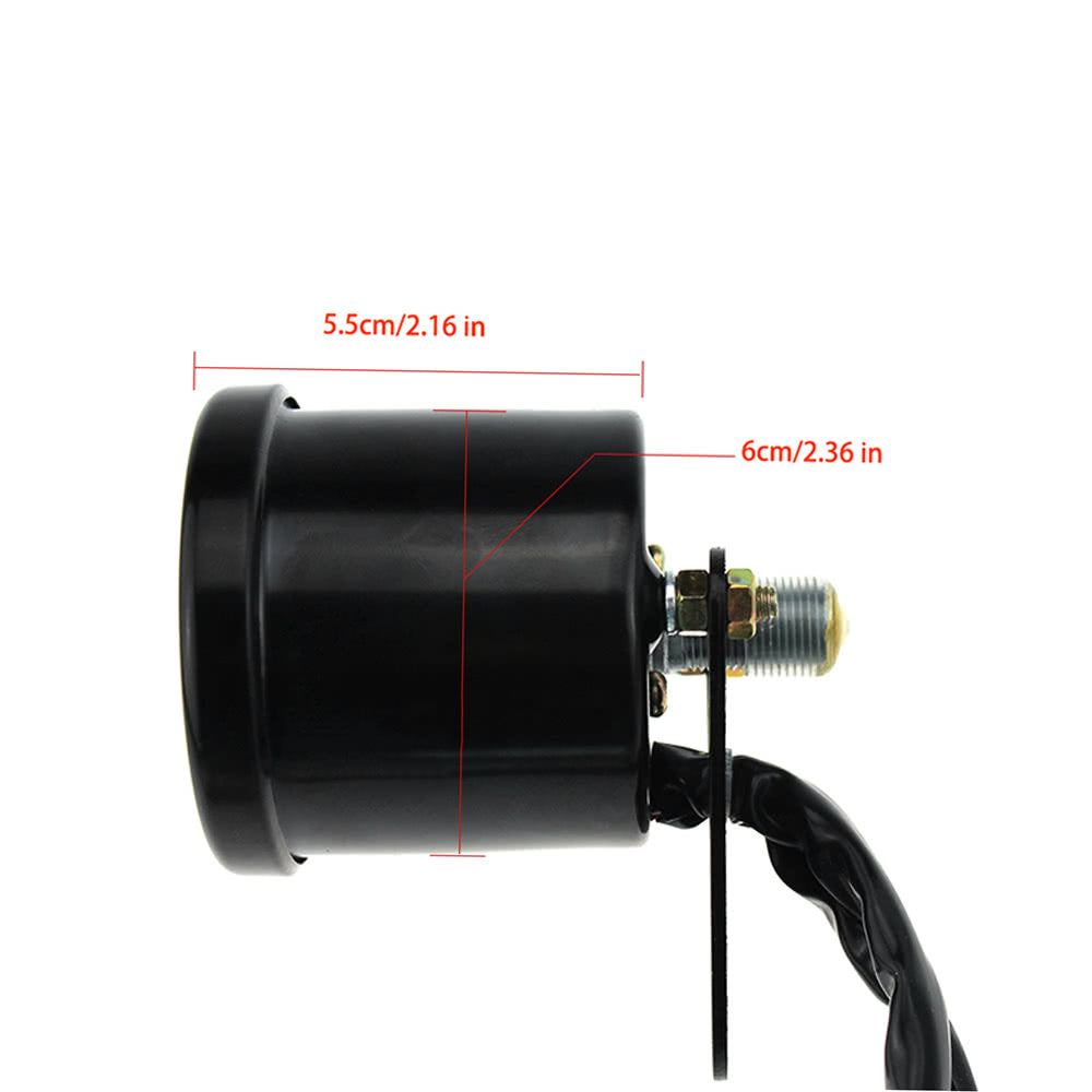 12V Universal Motorcycle Speedometer Tachometer Gauge w/ LED Backlight
