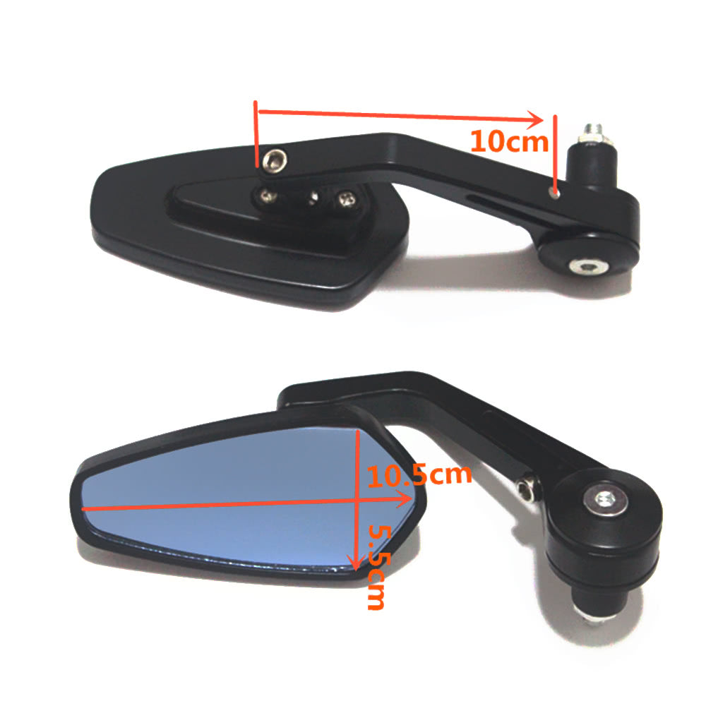 7/8’’ 22mm Motorcycle Bar End Rearview Side Mirror Universal Scooter Pack 1
