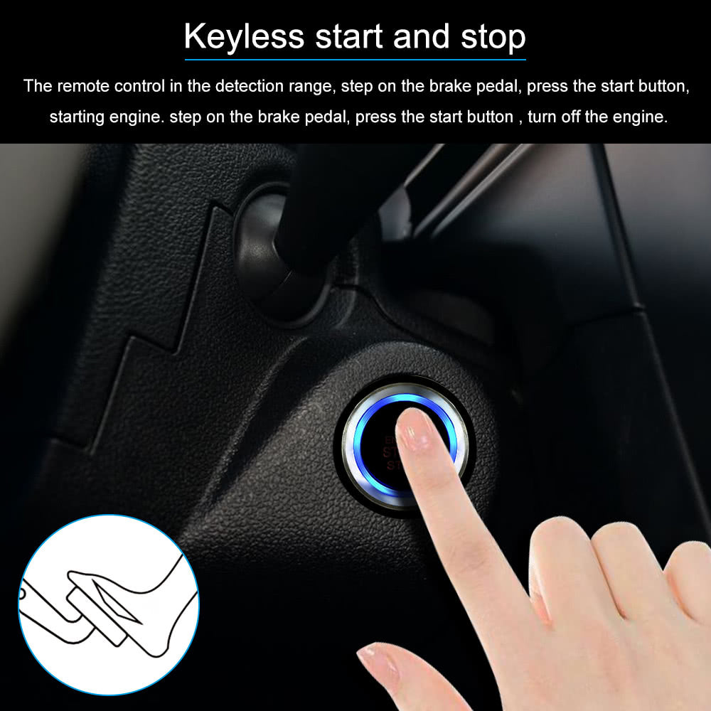 Universal Version Smart Key PKE Passive Keyless Entry Car Alarm System engine start button Remote Engine Start Open and close windows