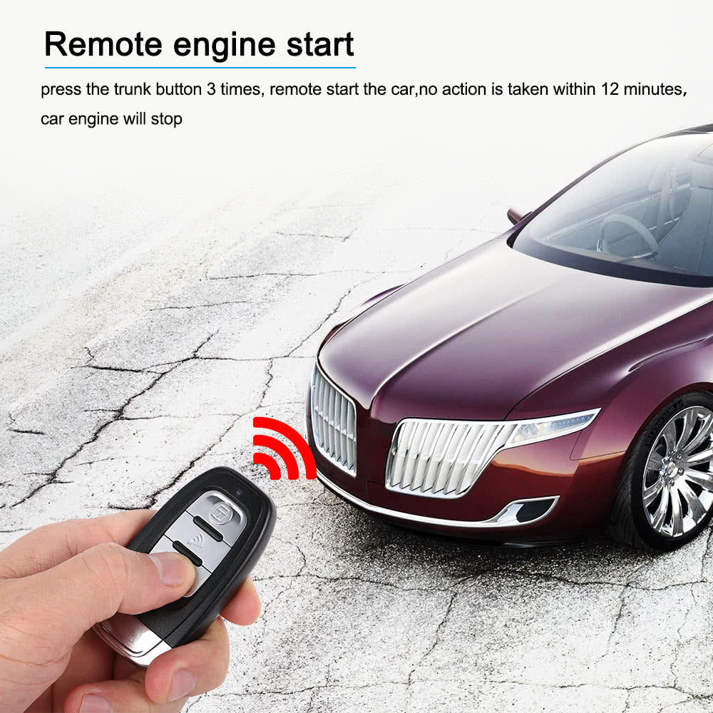 Universal Version Smart Key PKE Passive Keyless Entry Car Alarm System engine start button Remote Engine Start Open and close windows