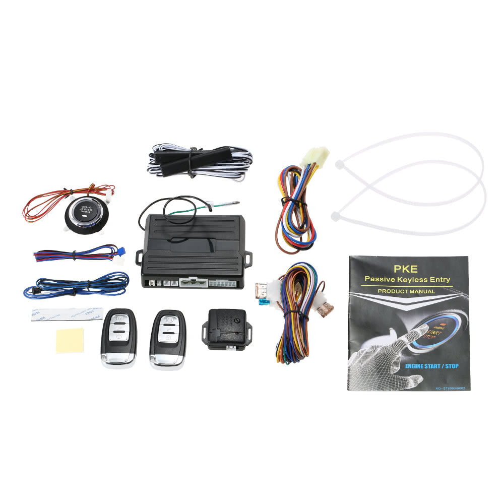 Universal Version Smart Key PKE Passive Keyless Entry Car Alarm System engine start button Remote Engine Start Open and close windows