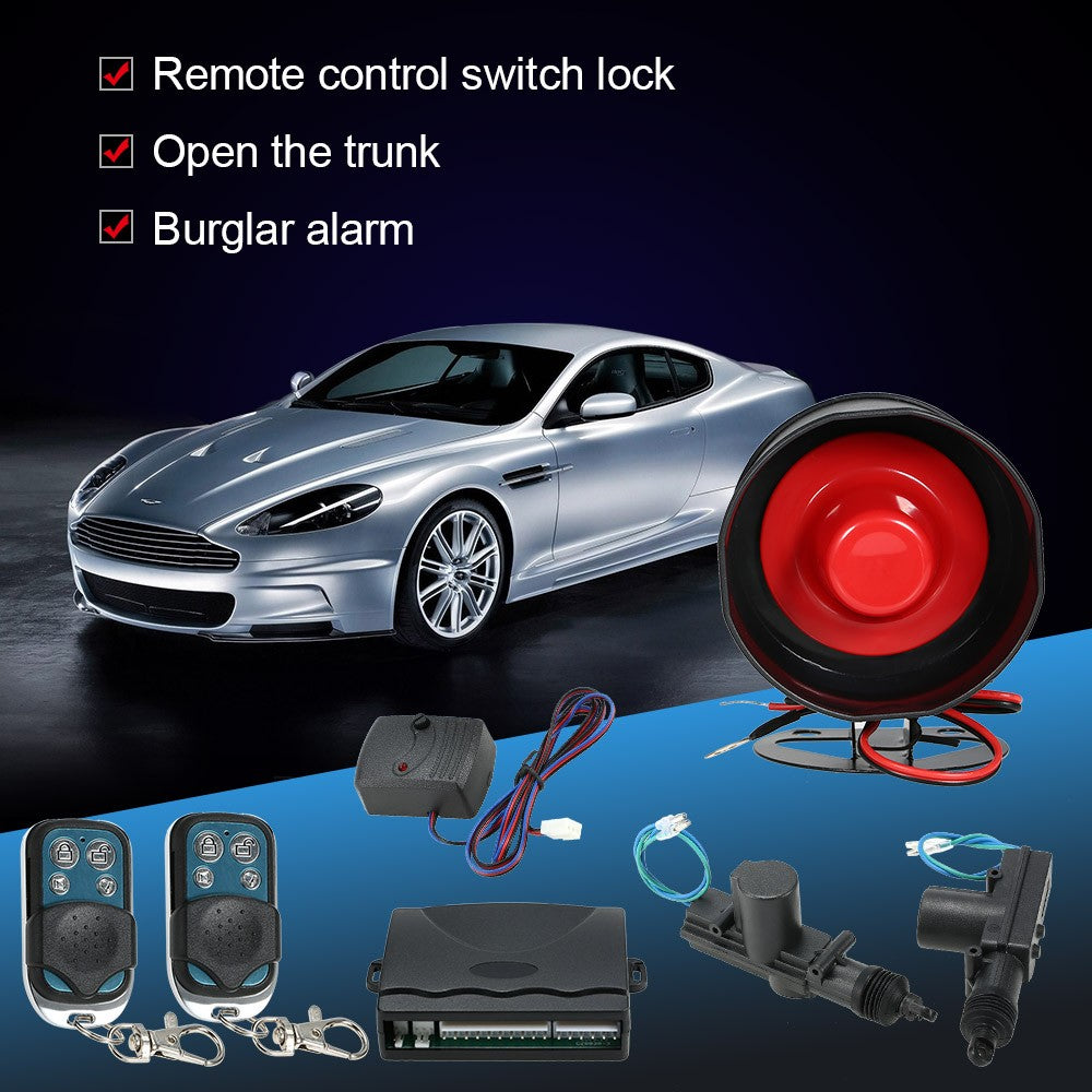 Car Alarm + 2 Door Remote Central Locking Kit