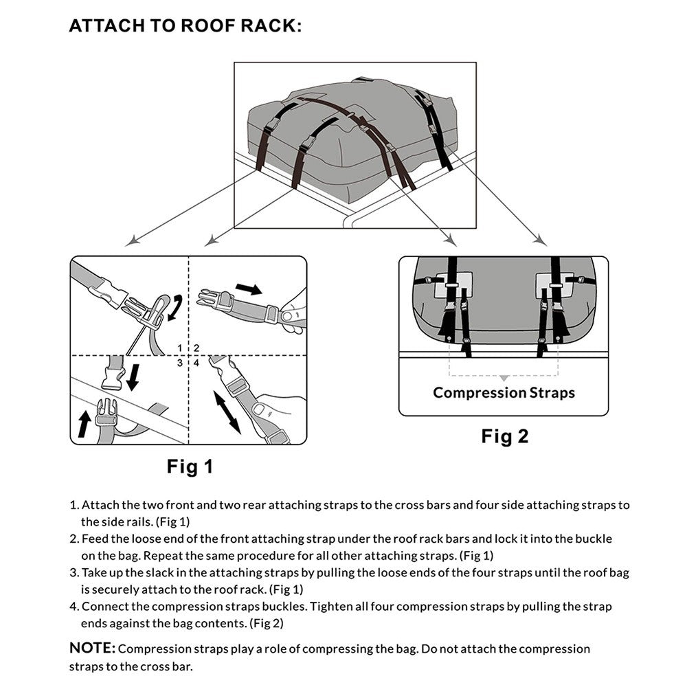Waterproof Car Roof Top Carrier Cargo Luggage Travel Bag