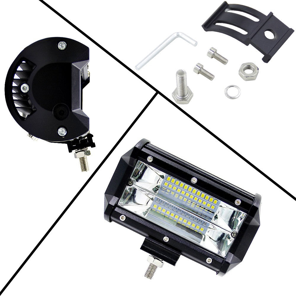 5inch 72W LED Light Bar Spot Beam Work Driving Fog Road Lighting for Jeep Car Truck SUV Boat Marine