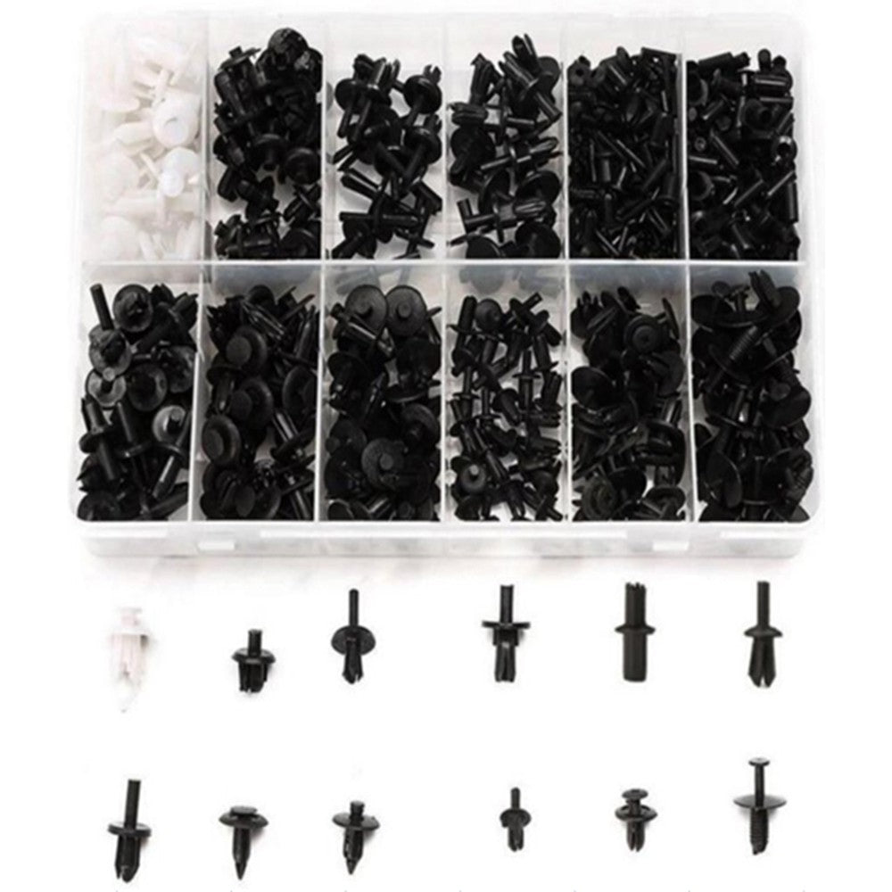 350PCS Auto Fastener Kit Car Universal Plastic Nylon Fixing Clip Rivet