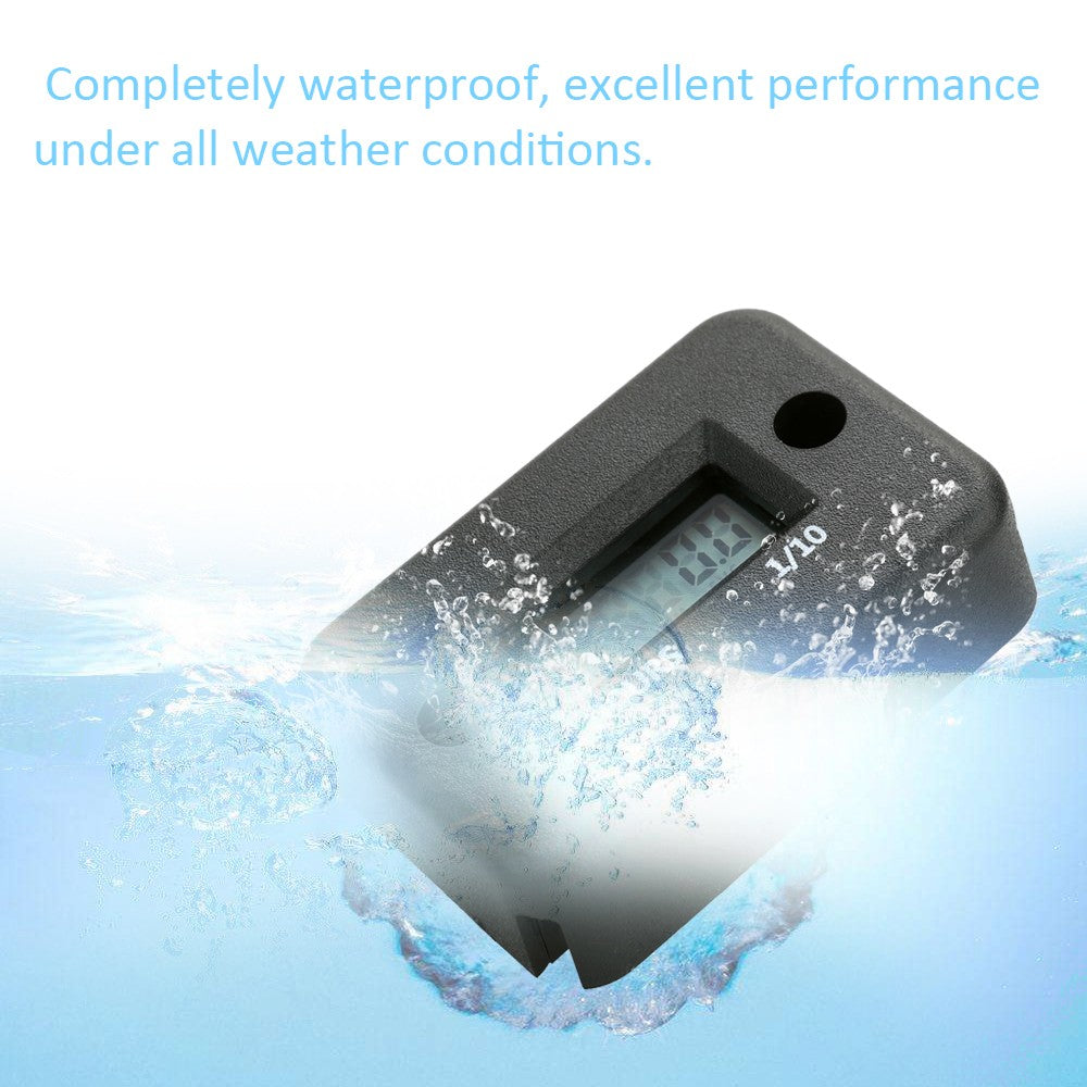 Waterproof LCD Digital Display Engine Tach Hour Meter Motor Sroke Car Motorcycle Boat Speedometer