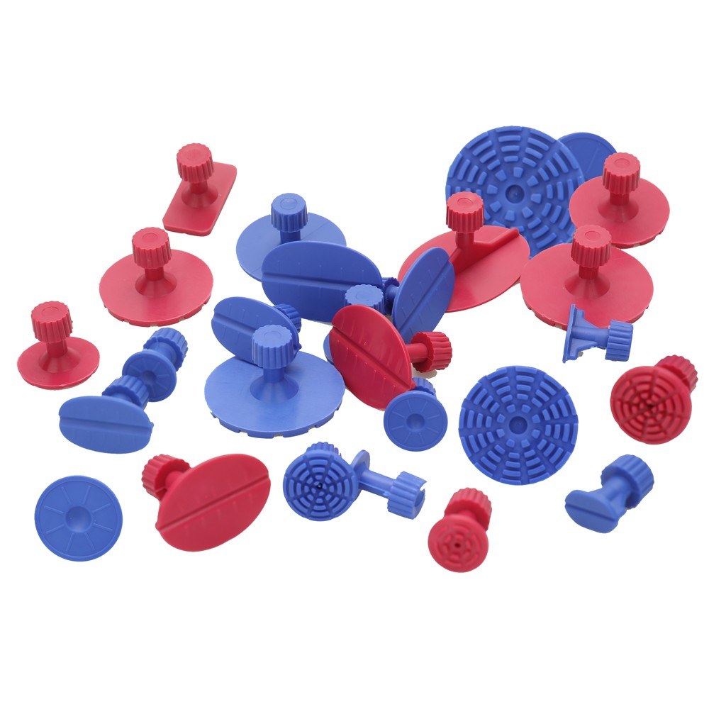 31pcs 2-in-1 Two Ways Puller Slide Hammer Tabs Suction Cup Hand of Cars Paintless Dent Repair Tools