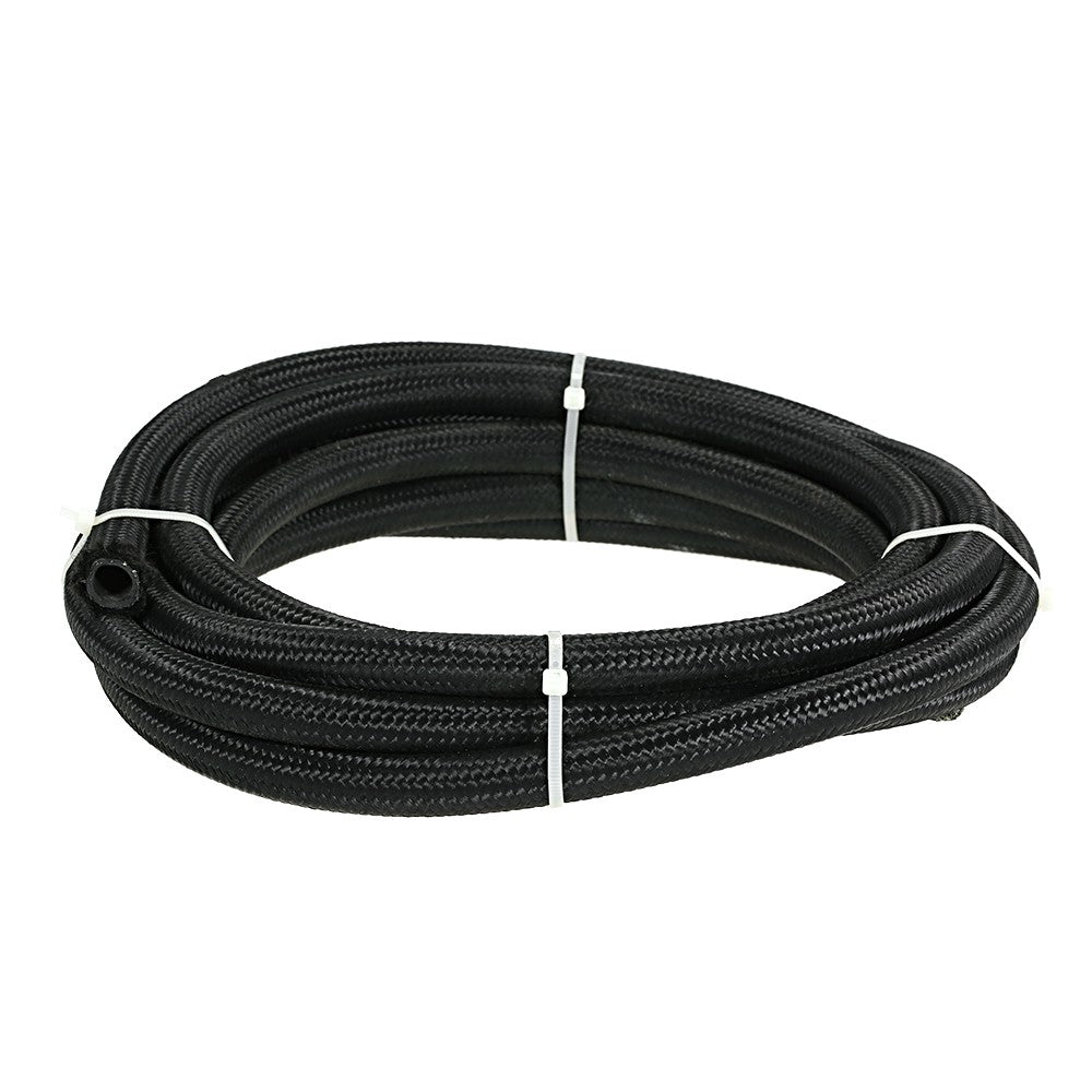 Nylon Braided Fuel Hose Oil Cooler 1M Black