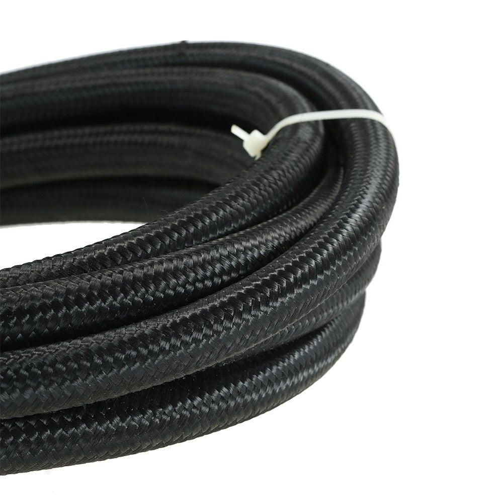 Nylon Braided Fuel Hose Oil Cooler 1M Black