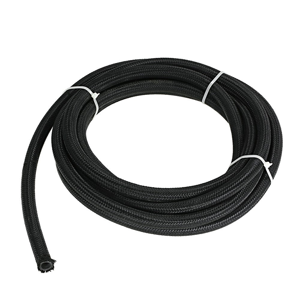 Nylon Braided Fuel Hose Oil Cooler 1M Black