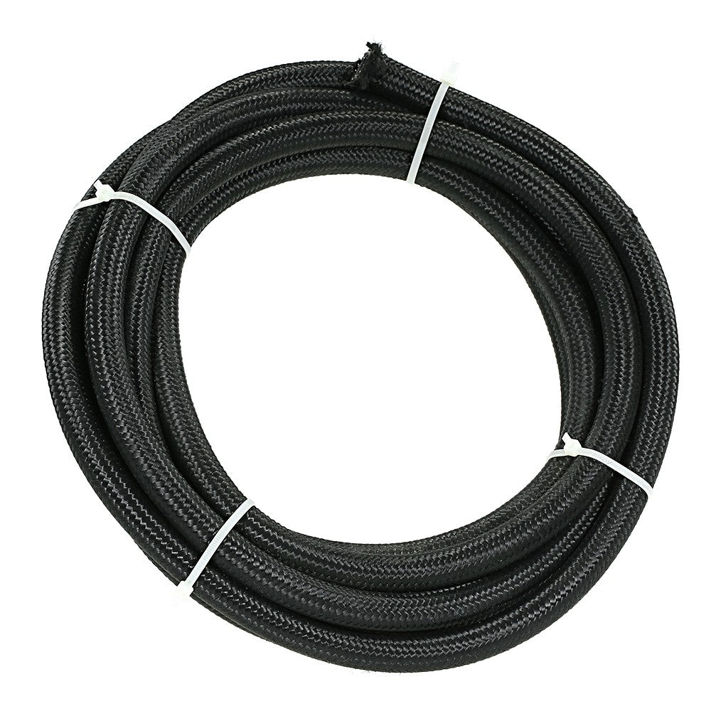 Nylon Braided Fuel Hose Oil Cooler 1M Black