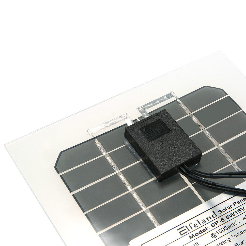 Semi Flexible Solar Panel With Cables 18V 5.5W 31.5 x 16.5 0.15CM