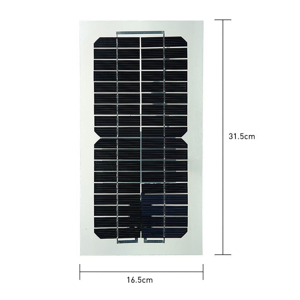 Semi Flexible Solar Panel With Cables 18V 5.5W 31.5 x 16.5 0.15CM