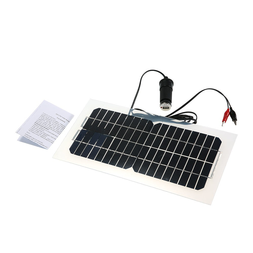 Semi Flexible Solar Panel With Cables 18V 5.5W 31.5 x 16.5 0.15CM