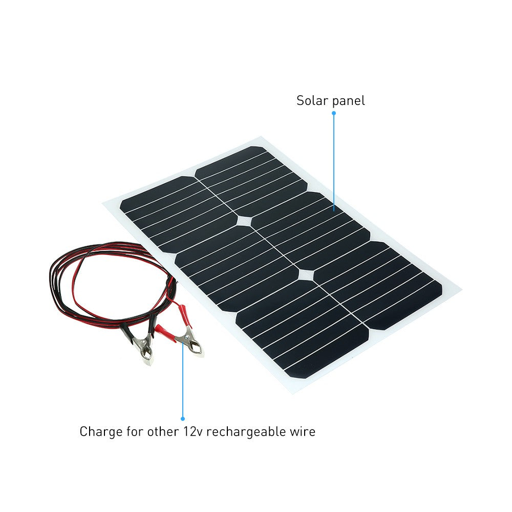 20W 12V Mono Semi-flexible Solarpanel With Sunpower Chip For Battery Charger Boats Cara