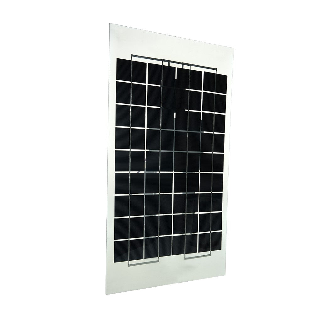 Transparent Epoxy Resin Solar Panel With Alligator Clip Wire 12V 10W 38 X 22 CM