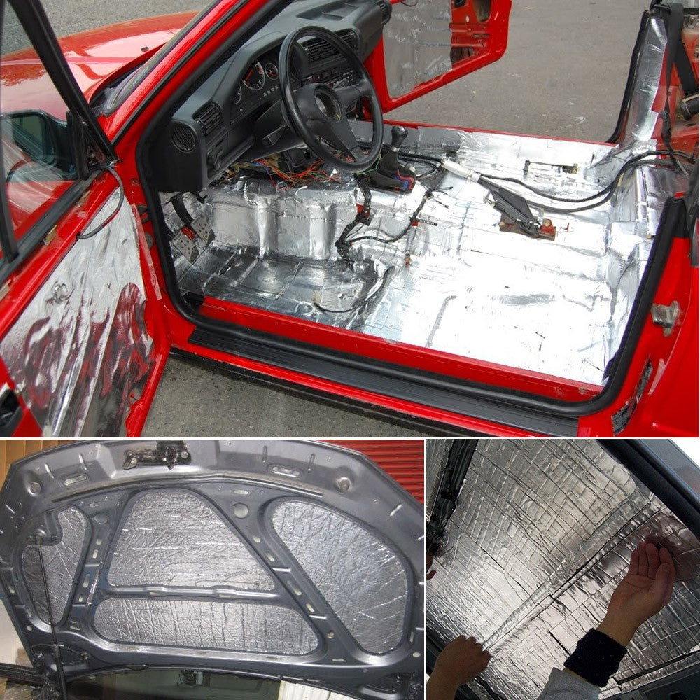 Auto Car Truck Firewall Heat Sound Deadener Insulation Mat 10mm 500x2000mm 20〃x79〃