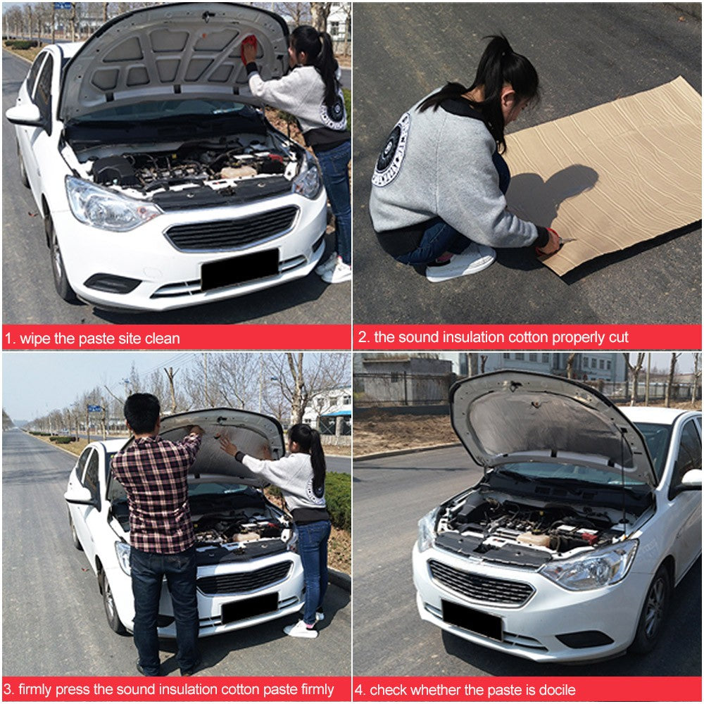Auto Car Truck Firewall Heat Sound Deadener Insulation Mat 10mm 500x2000mm 20〃x79〃