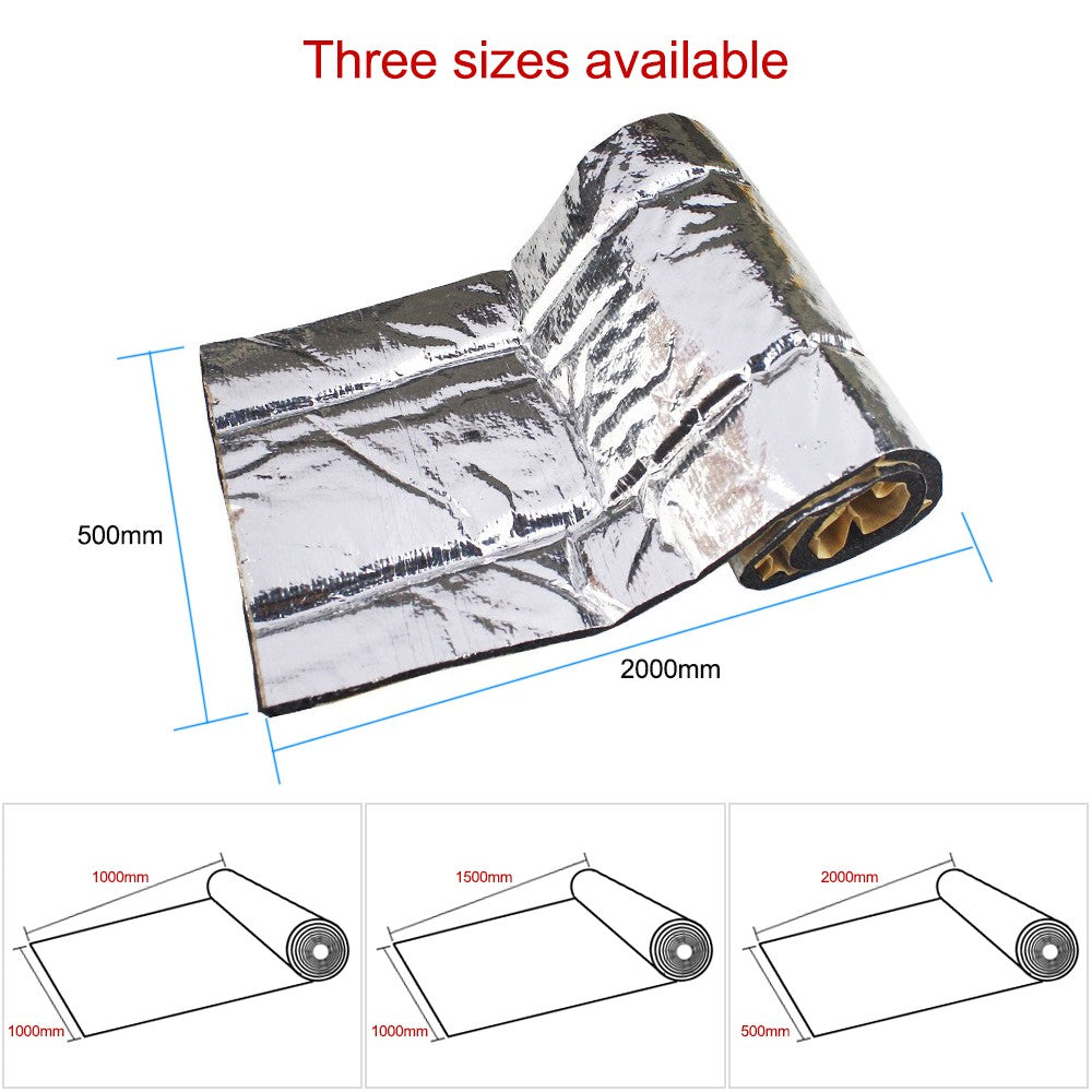 Auto Car Truck Firewall Heat Sound Deadener Insulation Mat 10mm 500x2000mm 20〃x79〃