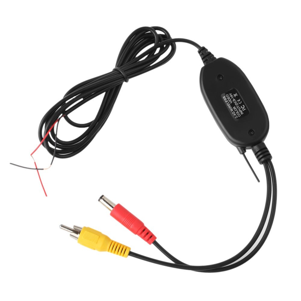 2.4G Wireless Color Video Transmitter & Receiver 1.5M for Car Rear Backup Front View Camera Vehicle Monitors