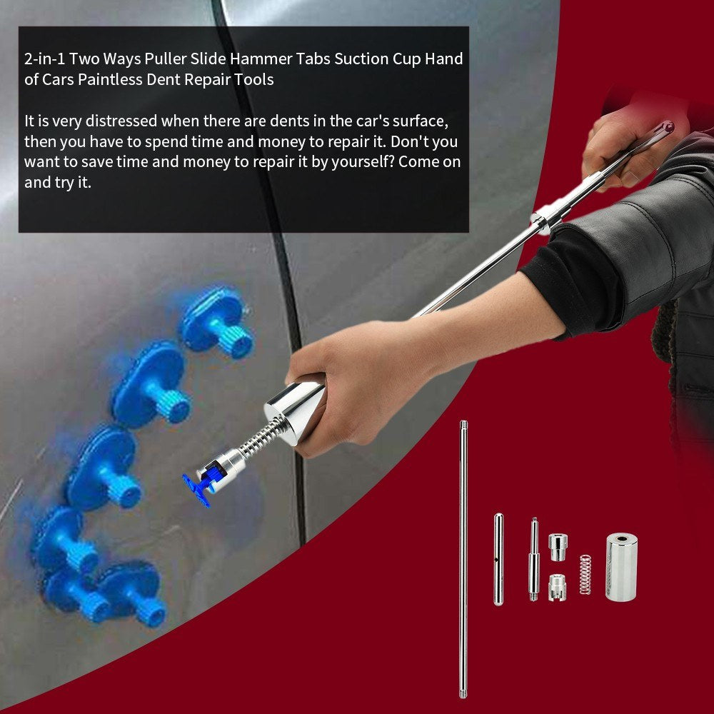 Paintless Car Dent Repair Tool Kit Slide Hammer Puller Tabs Hot Melt Glue Gun with Sticks