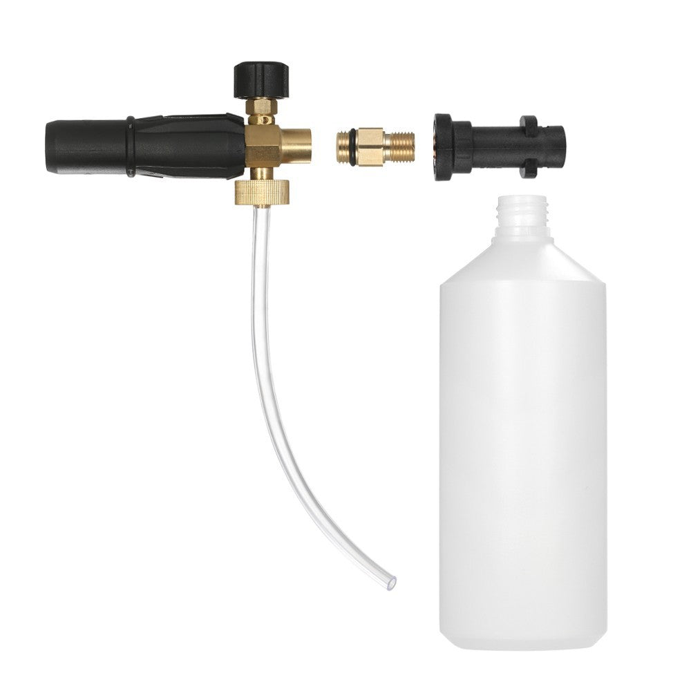 Adjustable Car Wash Watering Can 1L with HDPE and Brass Soap Foam Pressure Washer Spray Cone Bottle