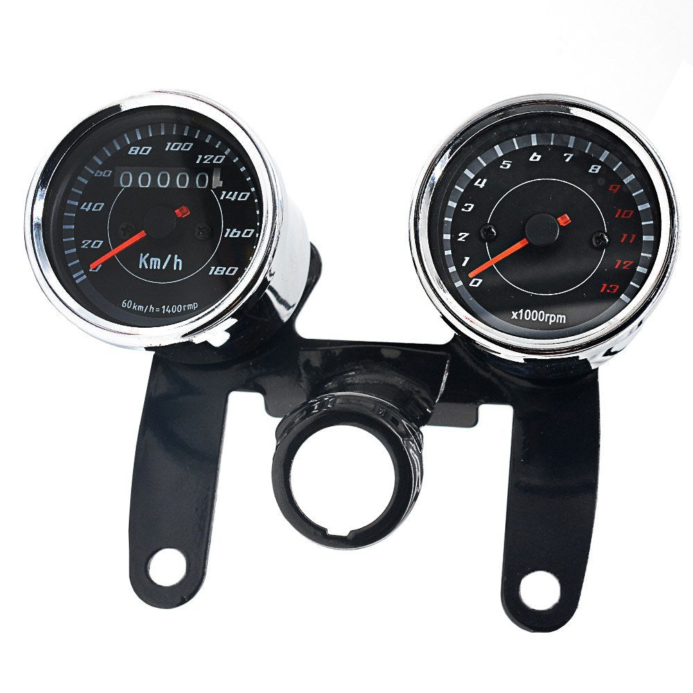 2-in-1 Motorcycle Odometer Speedometer Tachometer Speed Meter 12V