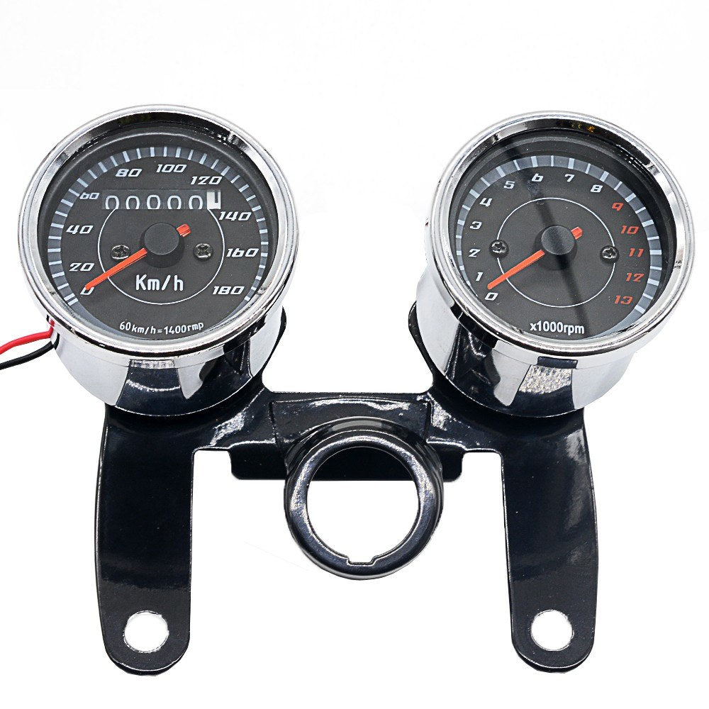 2-in-1 Motorcycle Odometer Speedometer Tachometer Speed Meter 12V
