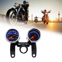 2-in-1 Motorcycle Odometer Speedometer Tachometer Speed Meter 12V